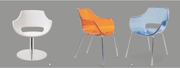 chaise de cafétéria c-06