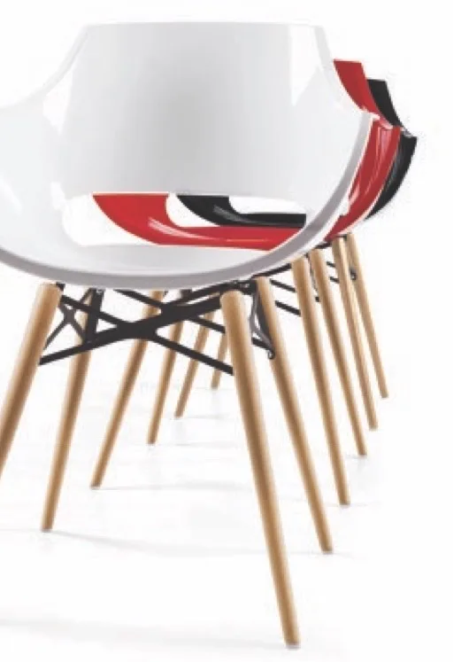 chaise de cafétéria c06bois